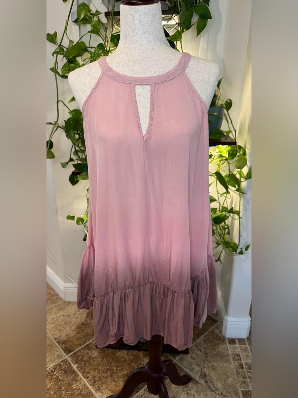 Umgee Pink Ombre Mini Dress